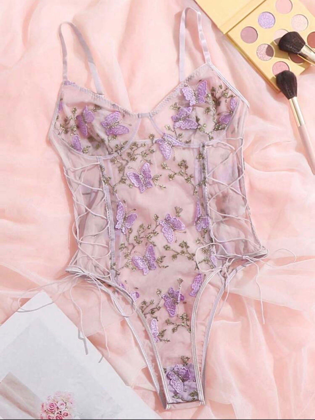 Body butterfly lila